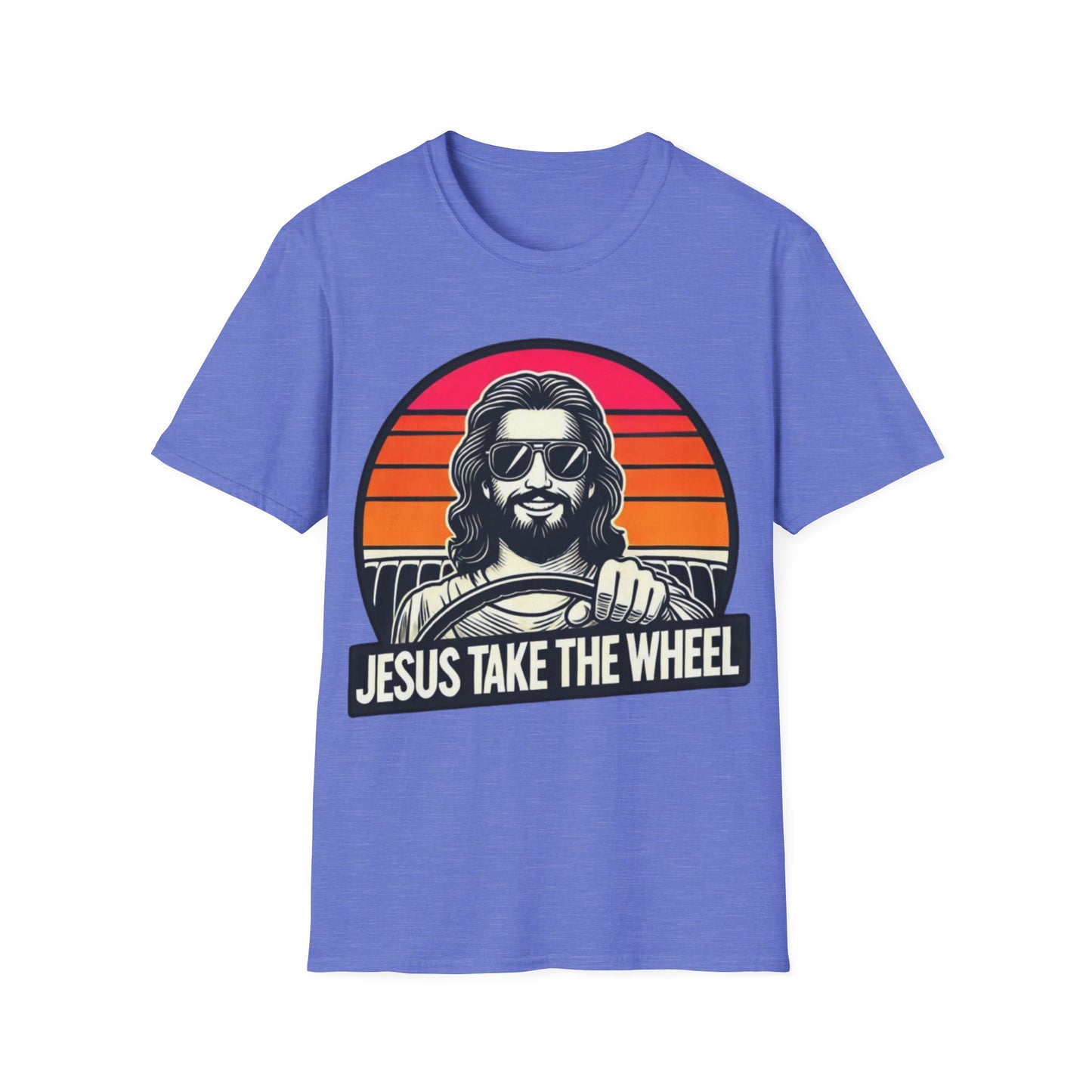 Jesus Take the Wheel T-Shirt – Retro Sunset Christian Graphic Tee