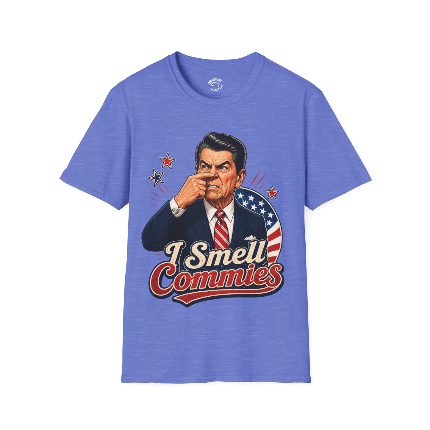 Retro Political T-Shirt — "I Smell Commies" Ronald Reagan Graphic