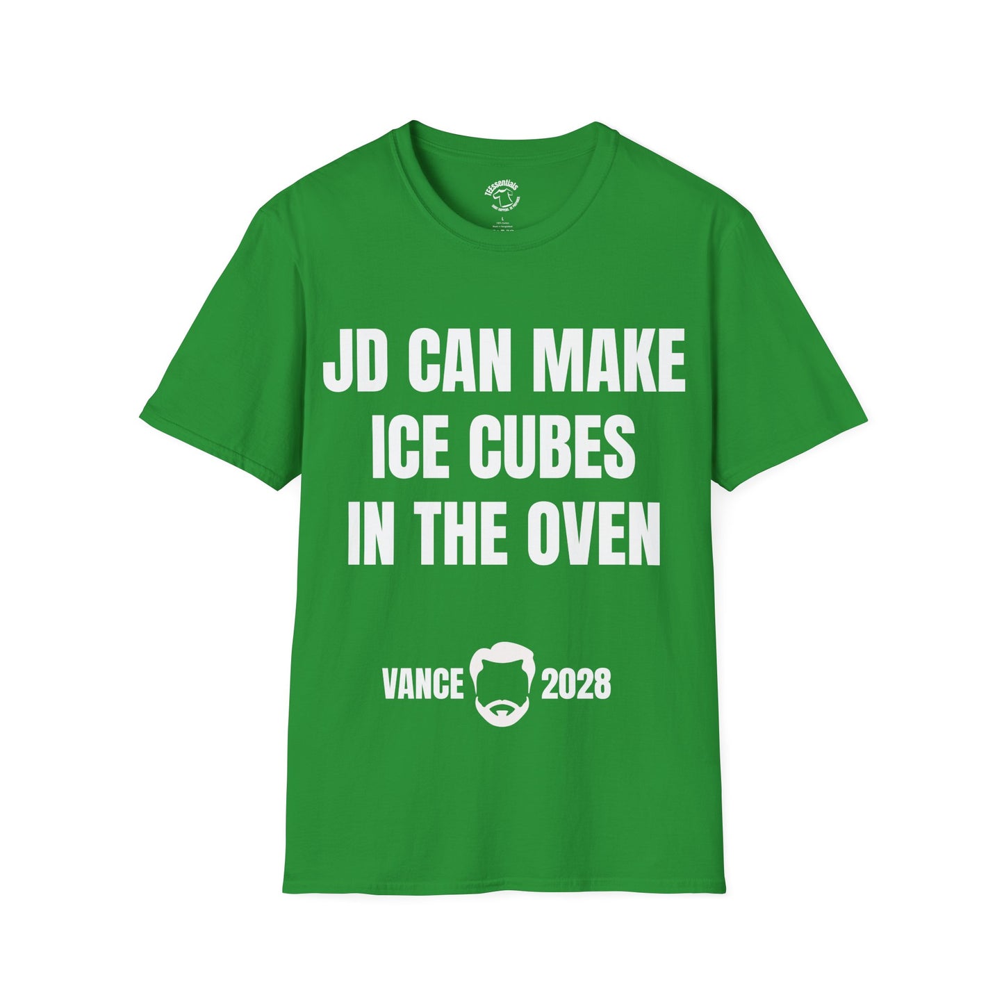 T-Shirt — "JD Can Make Ice Cubes in the Oven" Vance 2028 Novelty Political Humor Tee