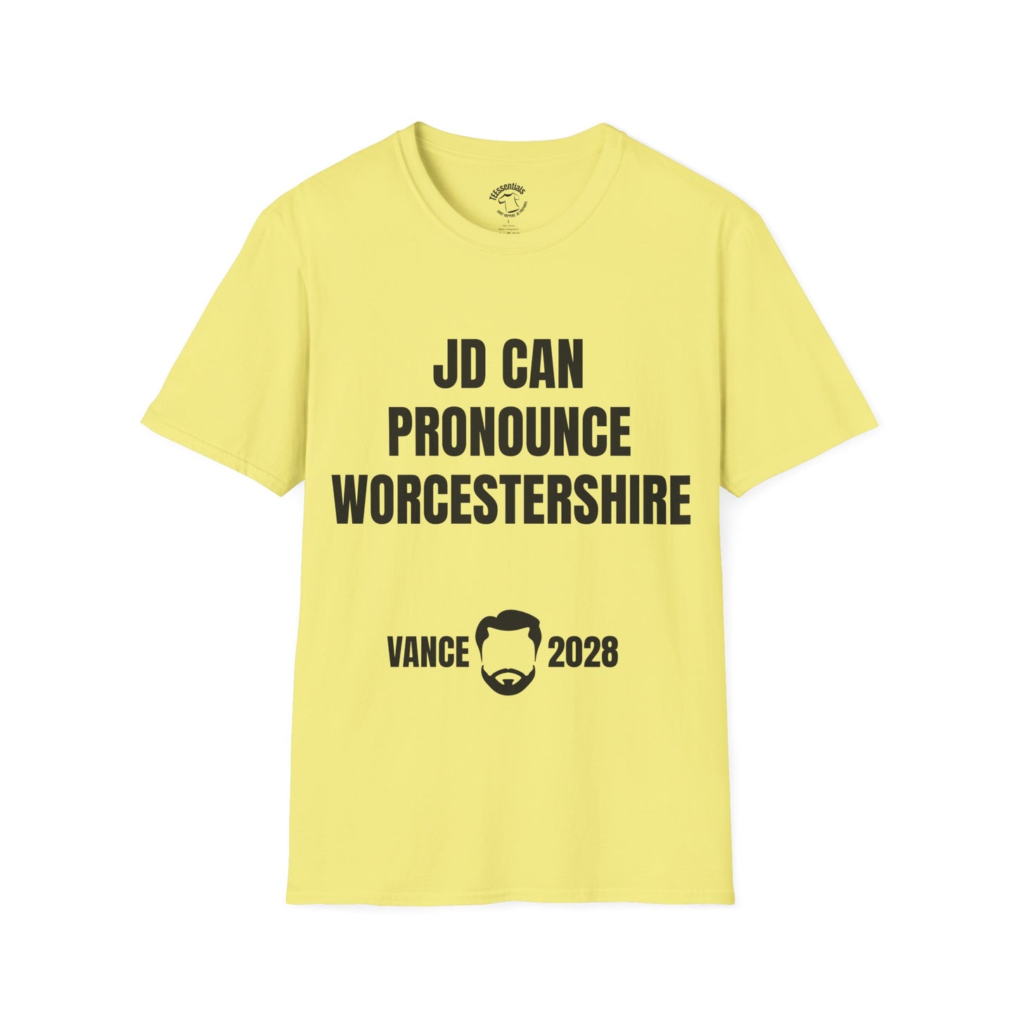 Funny Political T‑Shirt - "JD Can Pronounce Worcestershire" Vance 2028