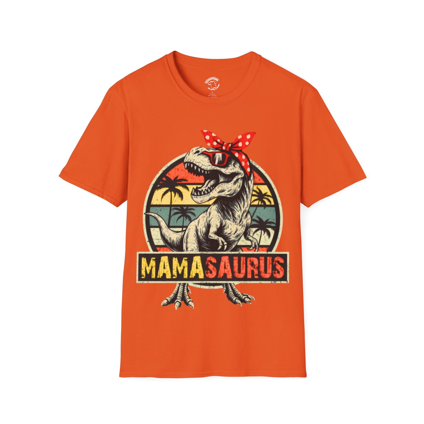Mamasaurus T-Shirt – Retro Dino Mom Graphic Tee