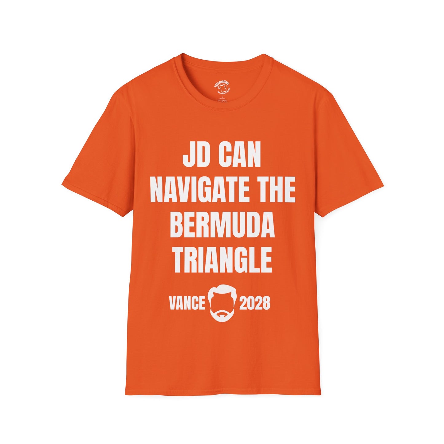 Vance 2028 T-Shirt — "JD Can Navigate the Bermuda Triangle" Novelty Political Tee