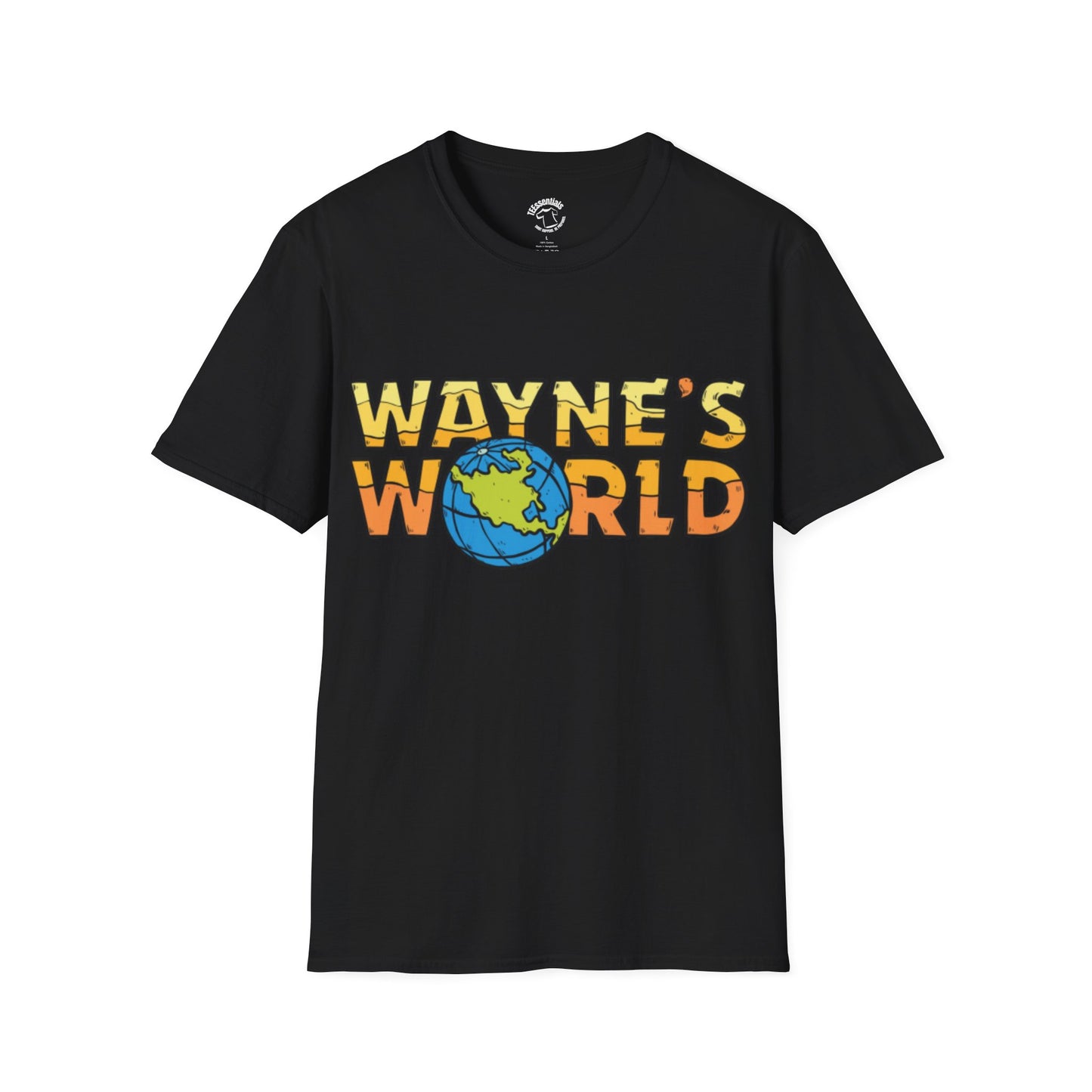 Wayne's World Graphic T-Shirt — Retro 90s Globe Logo Tee