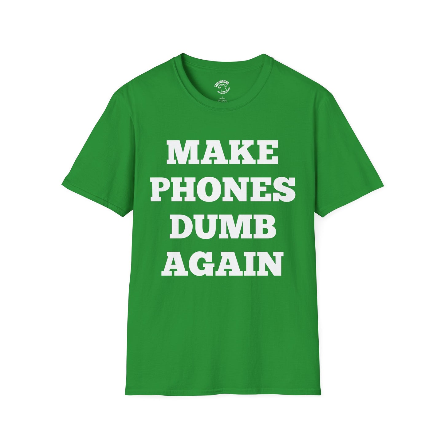 Make Phones Dumb Again T-Shirt — Anti-Smartphone Retro Slogan Tee