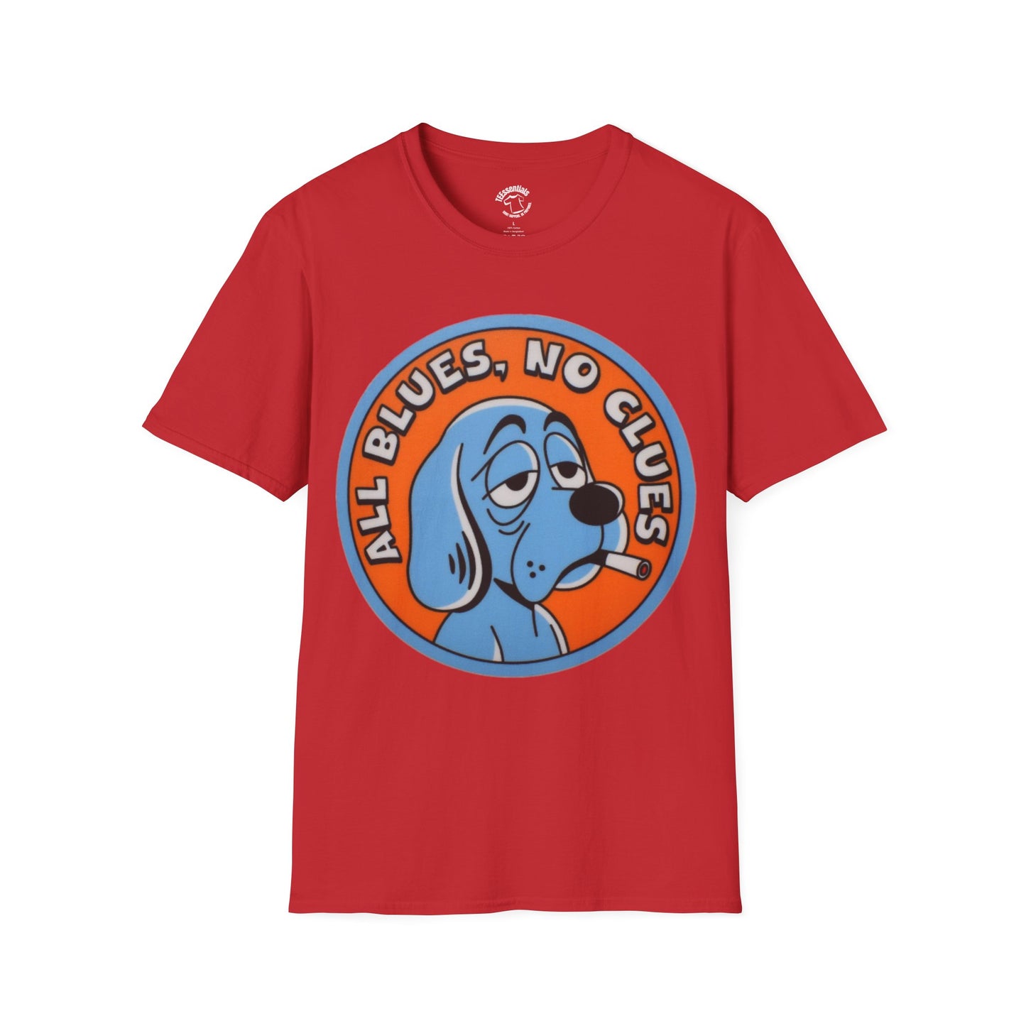 All Blues, No Clues T-Shirt — Retro Sad Puppy Graphic Tee