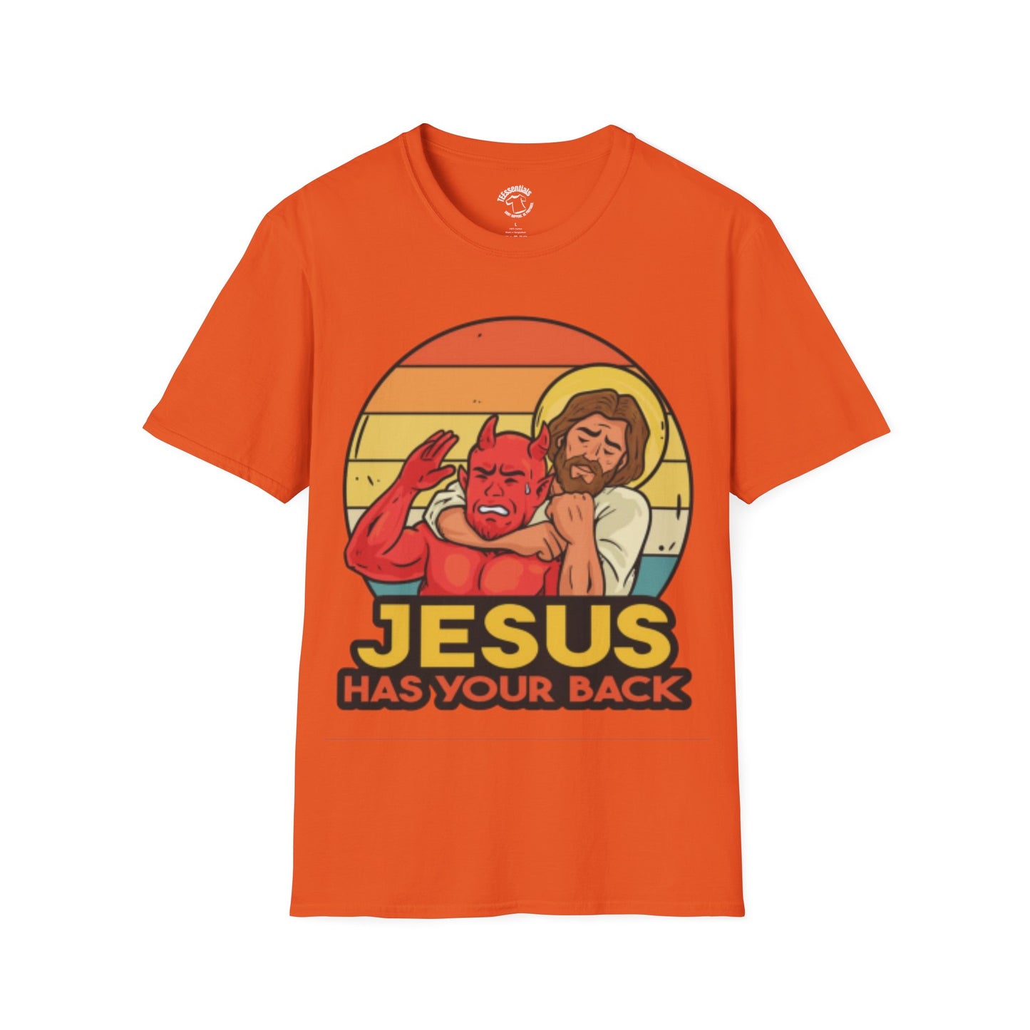 Jesus Has Your Back T-Shirt — Retro Christian Faith Tee