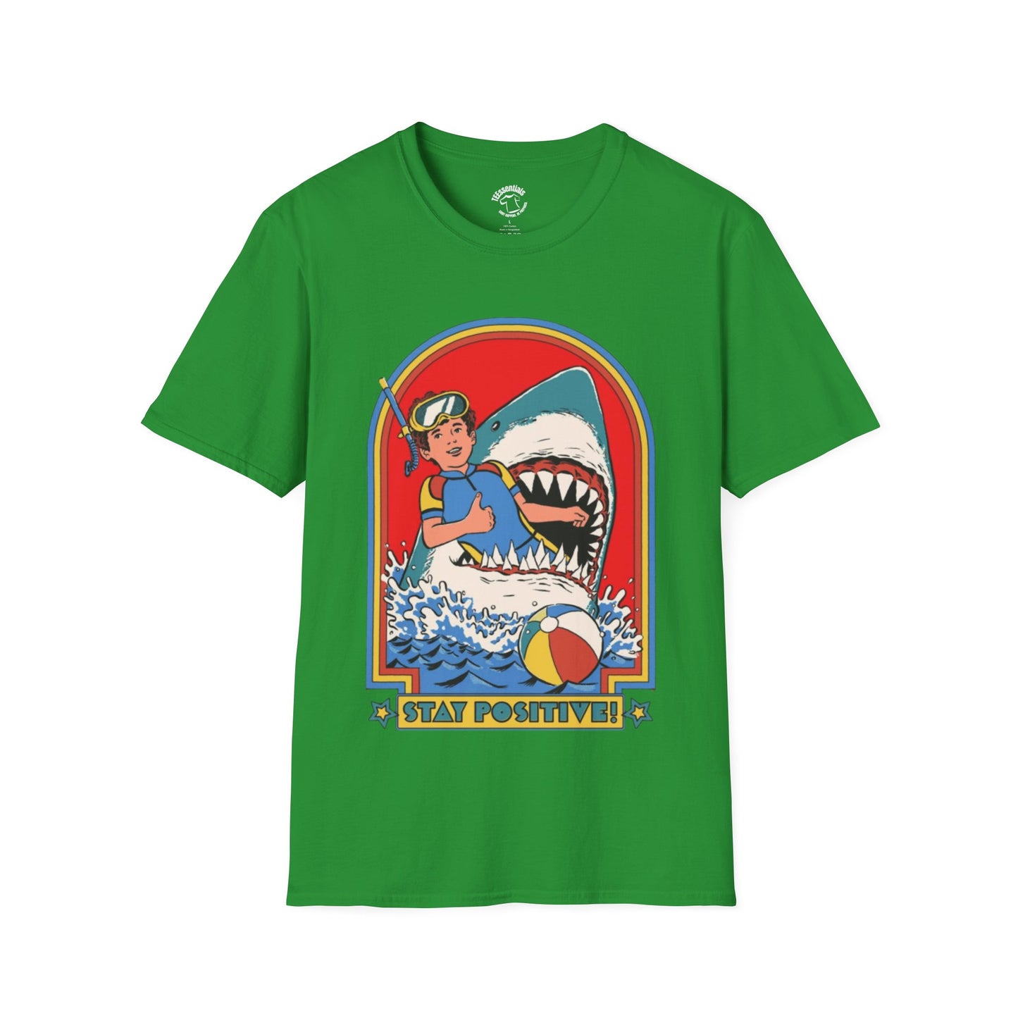 Stay Positive Shark Beach T-Shirt