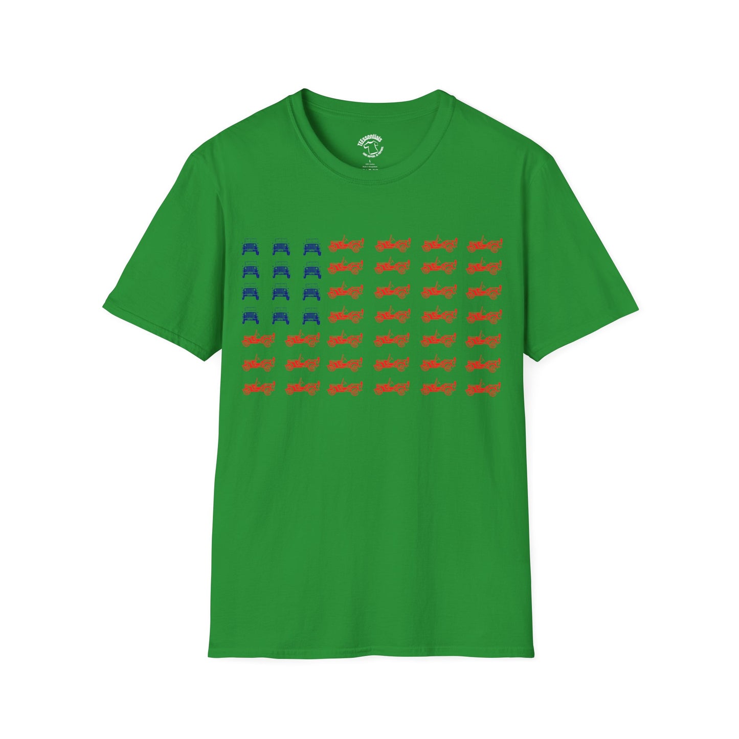 Freedom Jeep Flag T-Shirt — Retro American Jeep Design