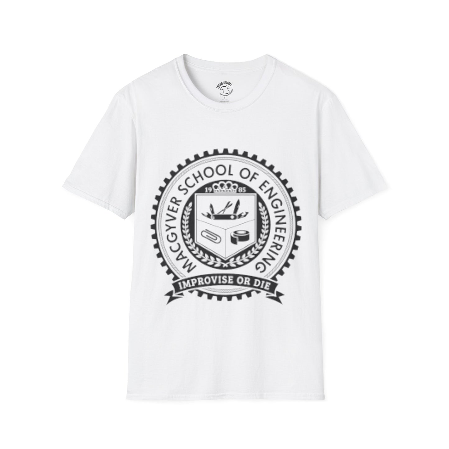 MacGyver's School of Engineering T-Shirt - 'Improvise or Die' Graphic Tee