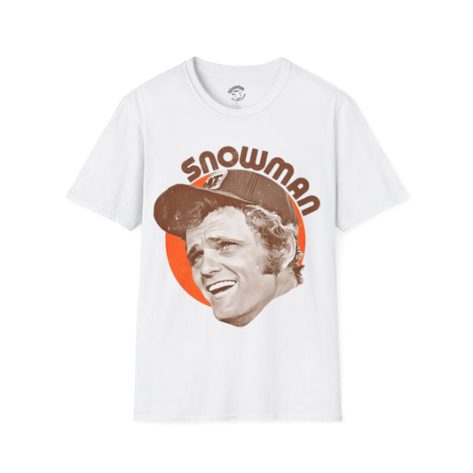 Snowman Retro Portrait T-Shirt — Vintage 70s Smokey Graphic Tee