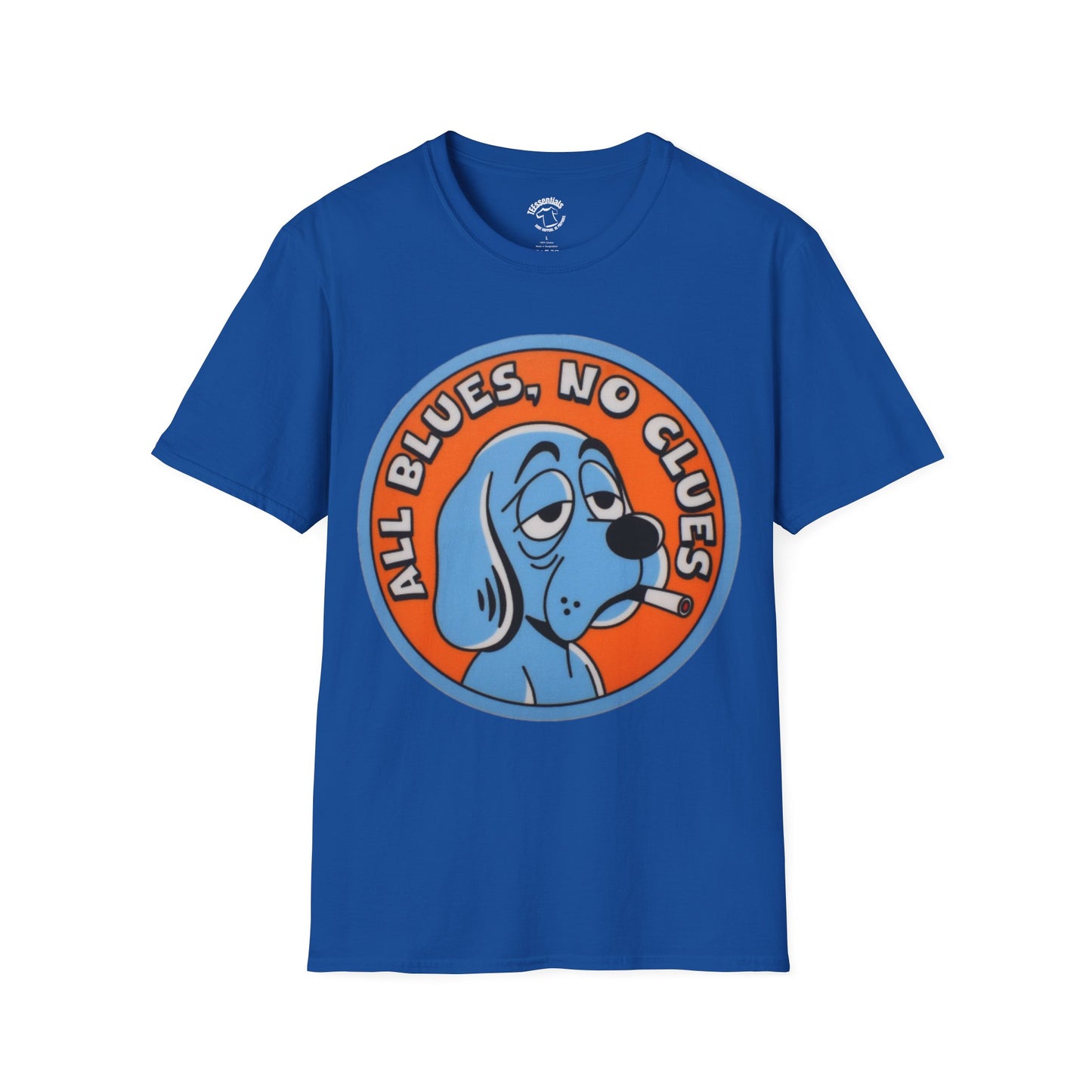 All Blues, No Clues T-Shirt — Retro Sad Puppy Graphic Tee