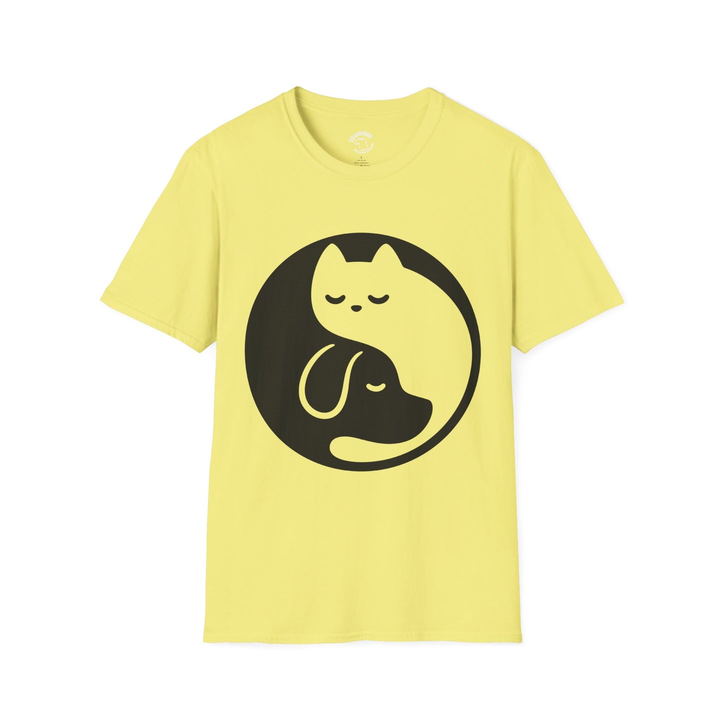 Pet Harmony T-Shirt — Yin Yang Cat & Dog Graphic Tee