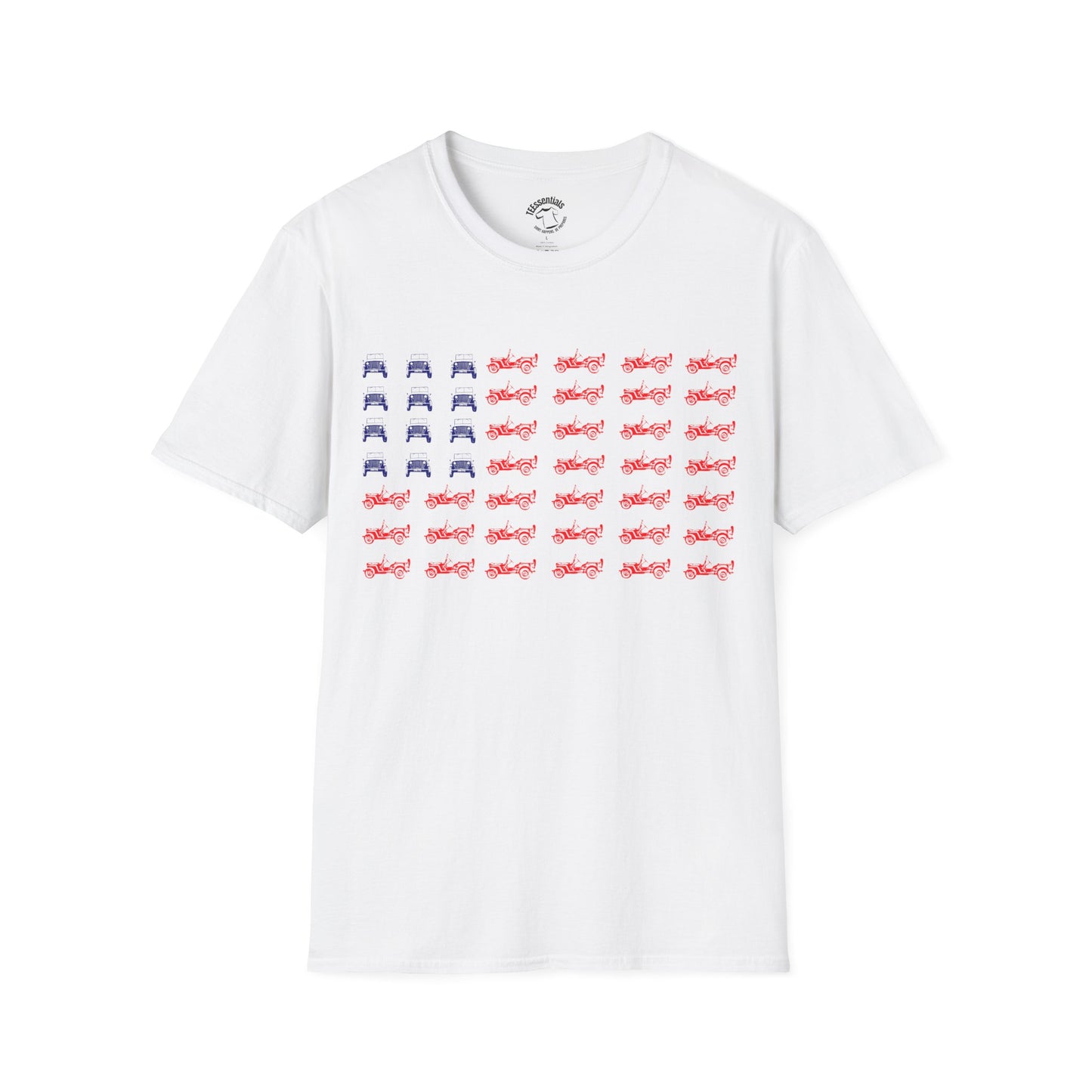 Freedom Jeep Flag T-Shirt — Retro American Jeep Design