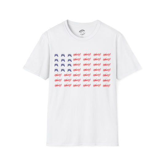 Freedom Jeep Flag T-Shirt — Retro American Jeep Design