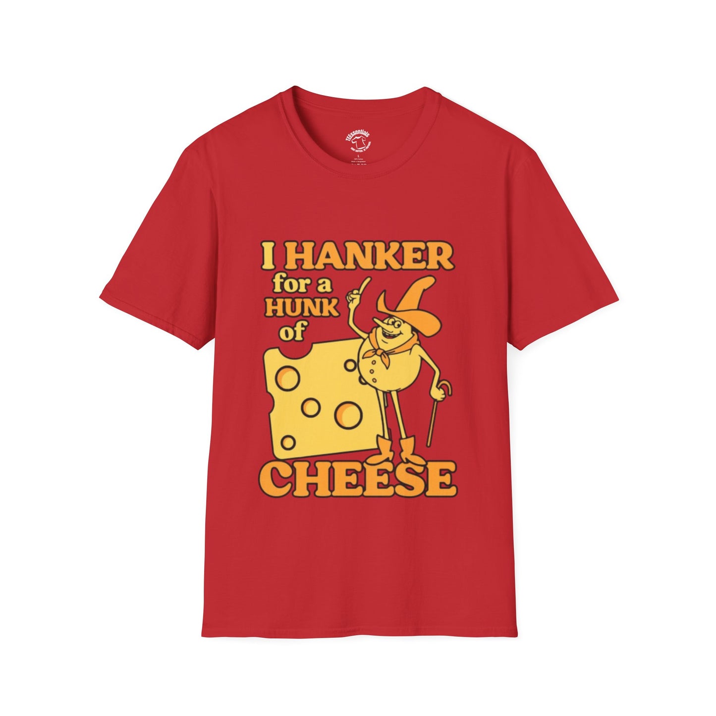 Cheese Hunk T-Shirt — "I Hanker for a Hunk of Cheese" Vintage Cartoon Tee