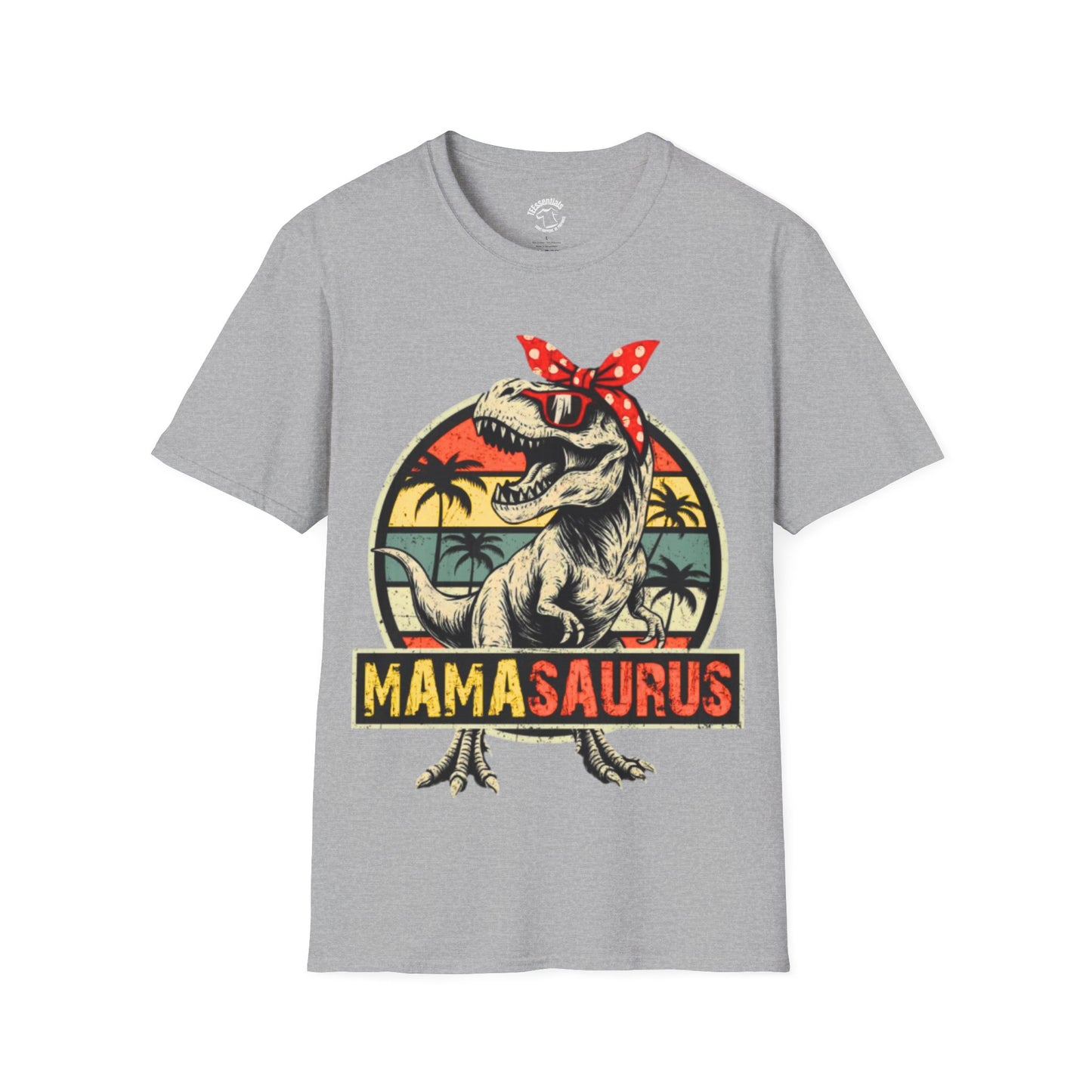 Mamasaurus T-Shirt – Retro Dino Mom Graphic Tee