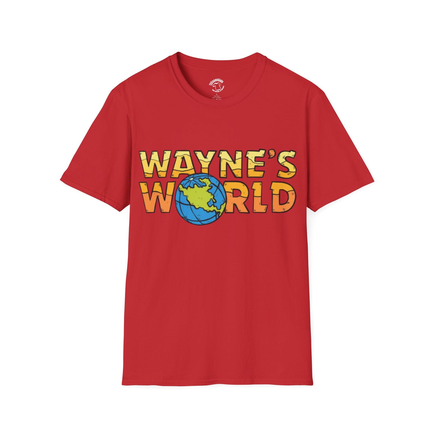 Wayne's World Graphic T-Shirt — Retro 90s Globe Logo Tee