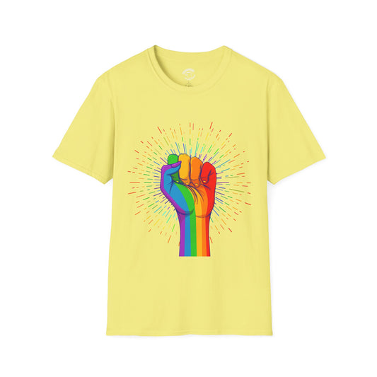 Rainbow Pride Fist T-Shirt — LGBTQ+ Equality Tee