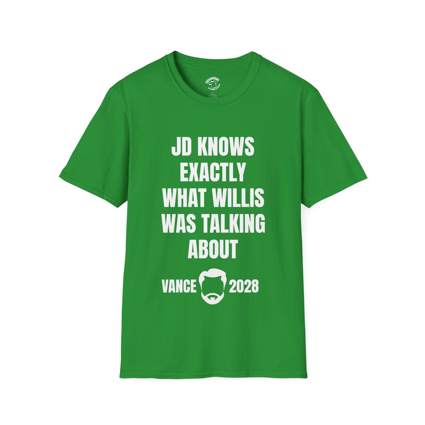 Vance 2028 T-Shirt — 'JD Knows Exactly What Willis Was Talking About' Political Campaign Tee