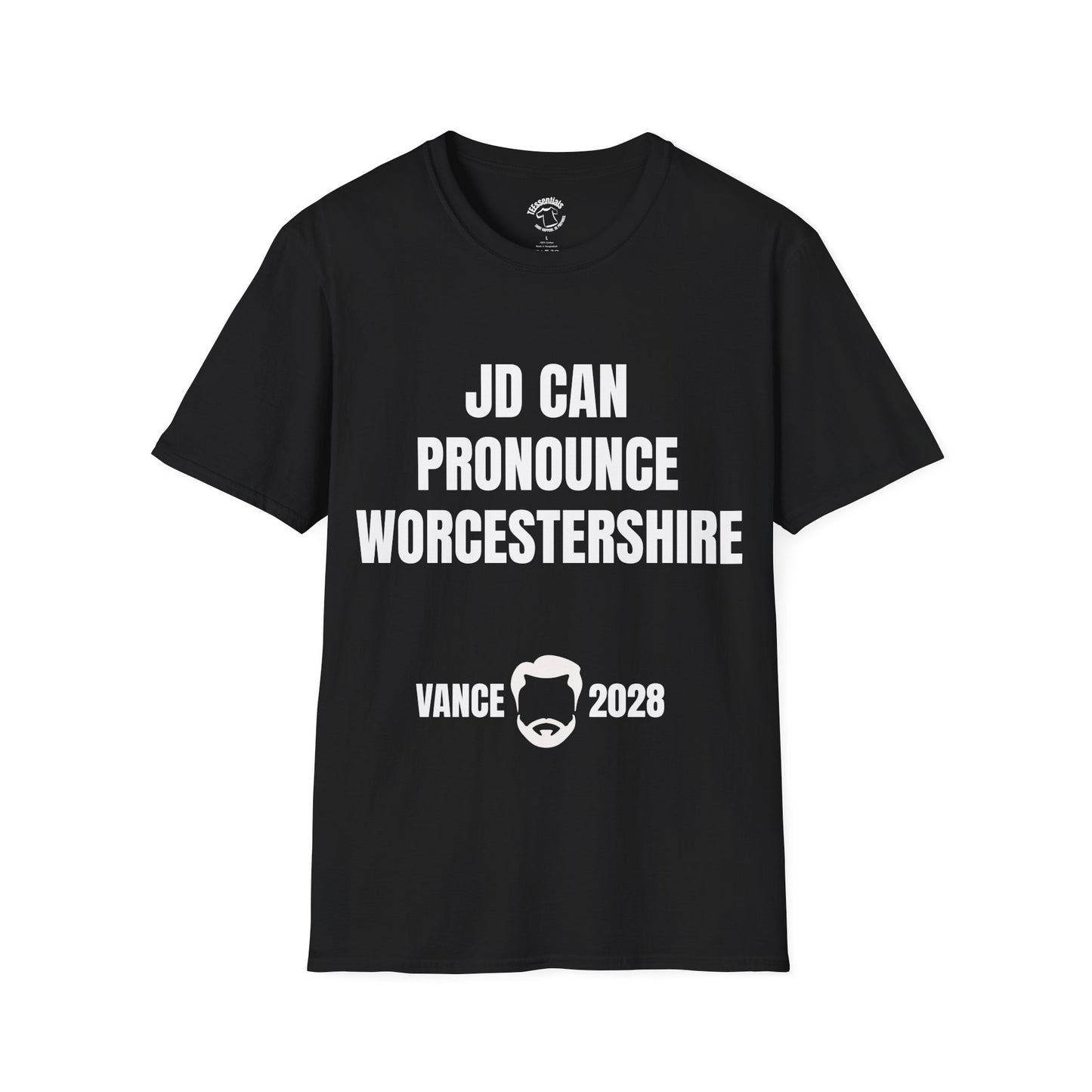 Funny Political T‑Shirt - "JD Can Pronounce Worcestershire" Vance 2028