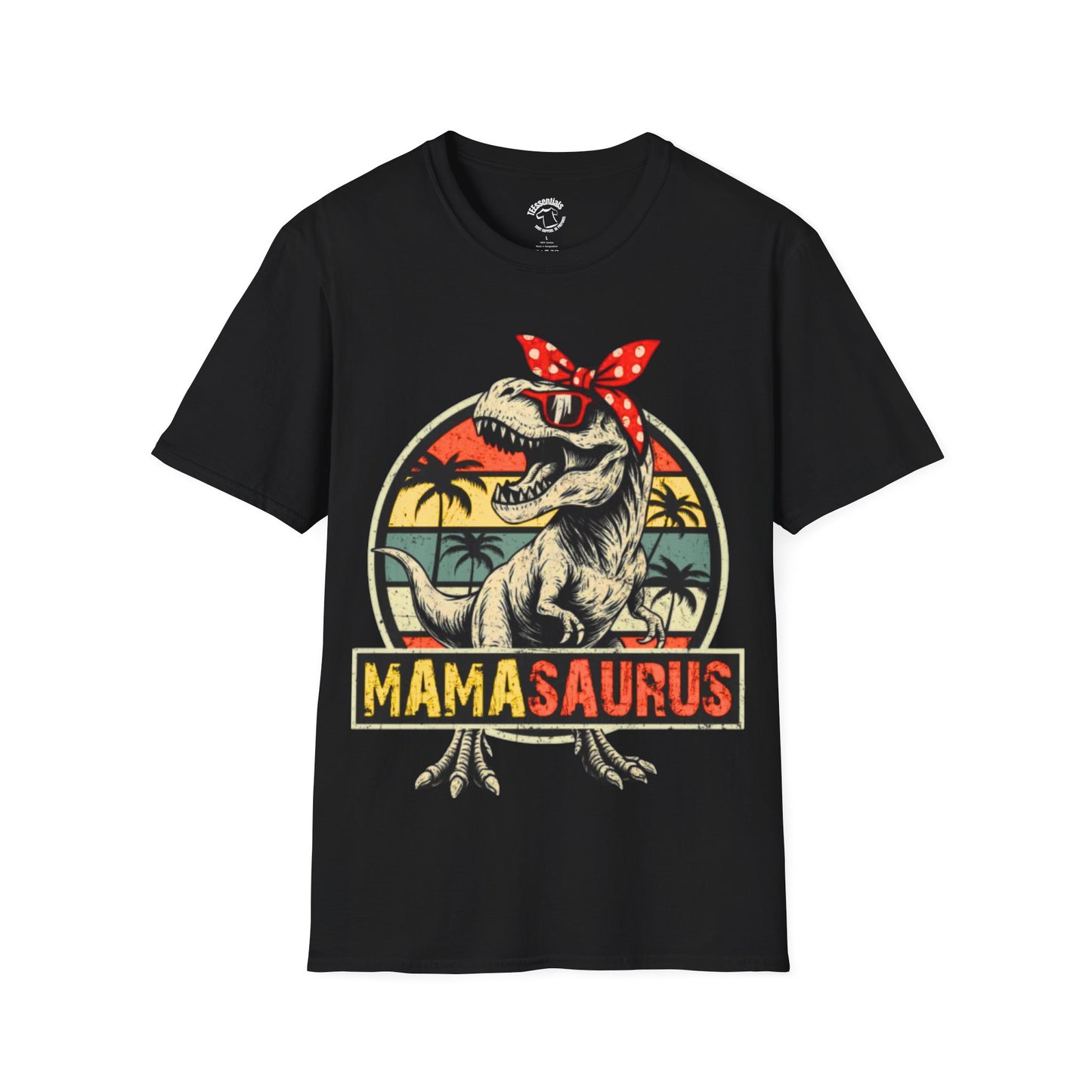 Mamasaurus T-Shirt – Retro Dino Mom Graphic Tee