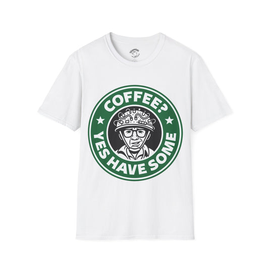 Coffee Yes Have Some T-Shirt — Funny Coffee Ghostbuster Logo Tee
