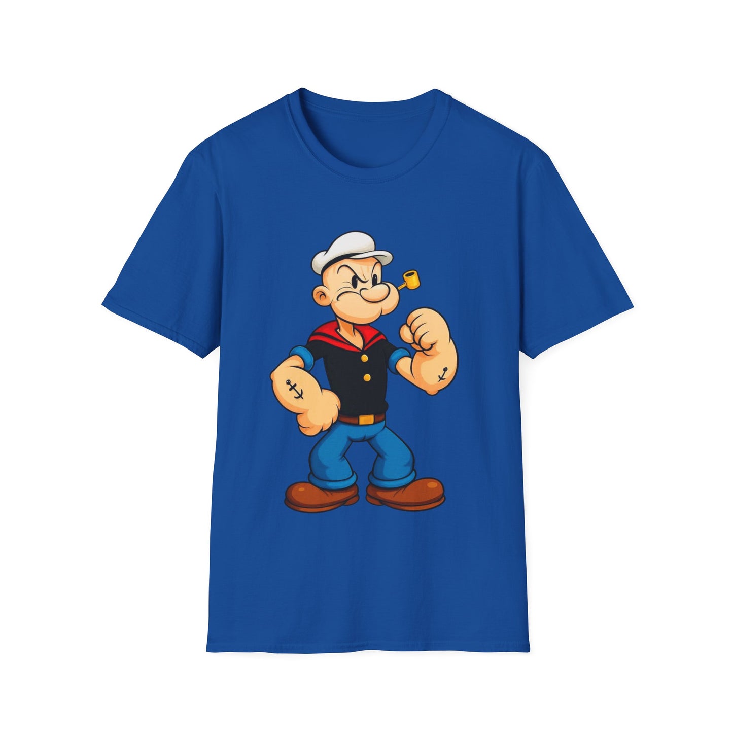 Cartoon Popeye the Sailor Character T-Shirt — Vintage Nautical Graphic Tee