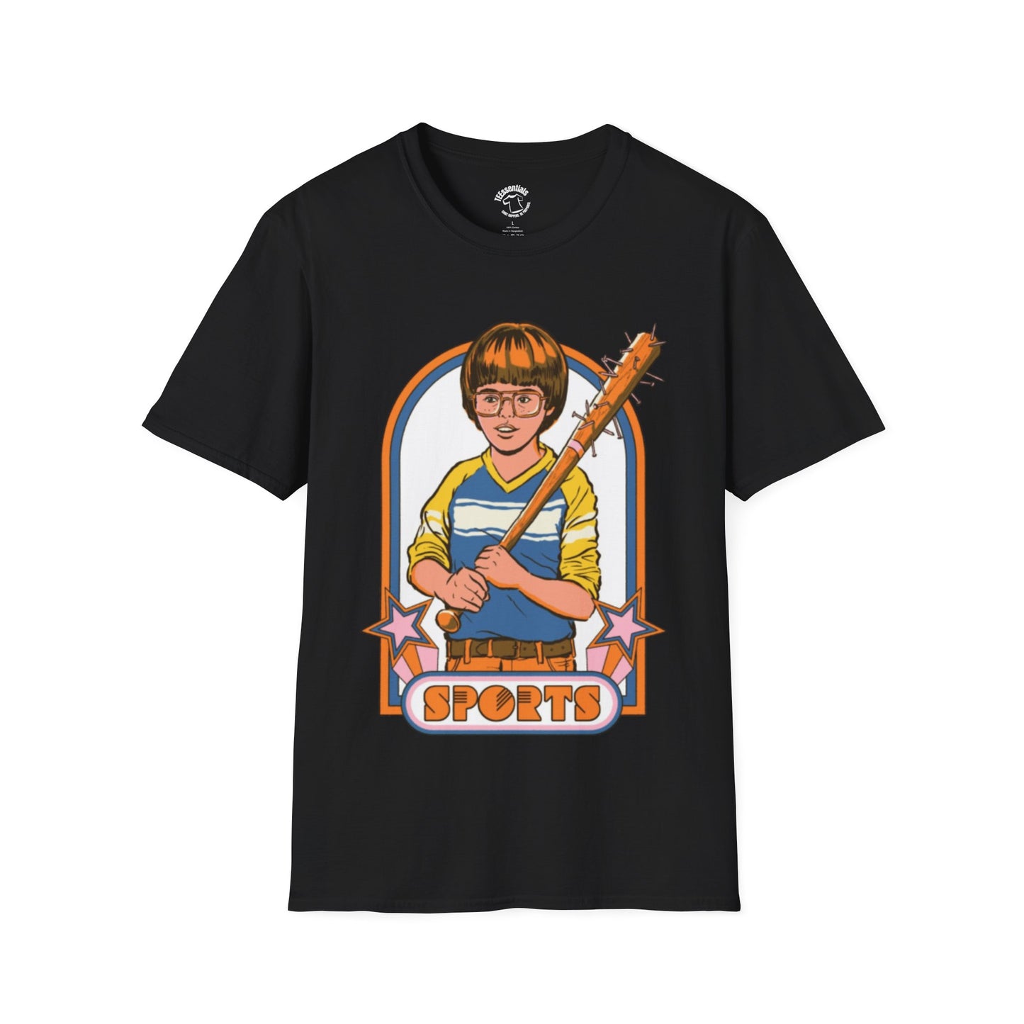 Retro 'Sports' Baseball Bat Kid Graphic T-Shirt
