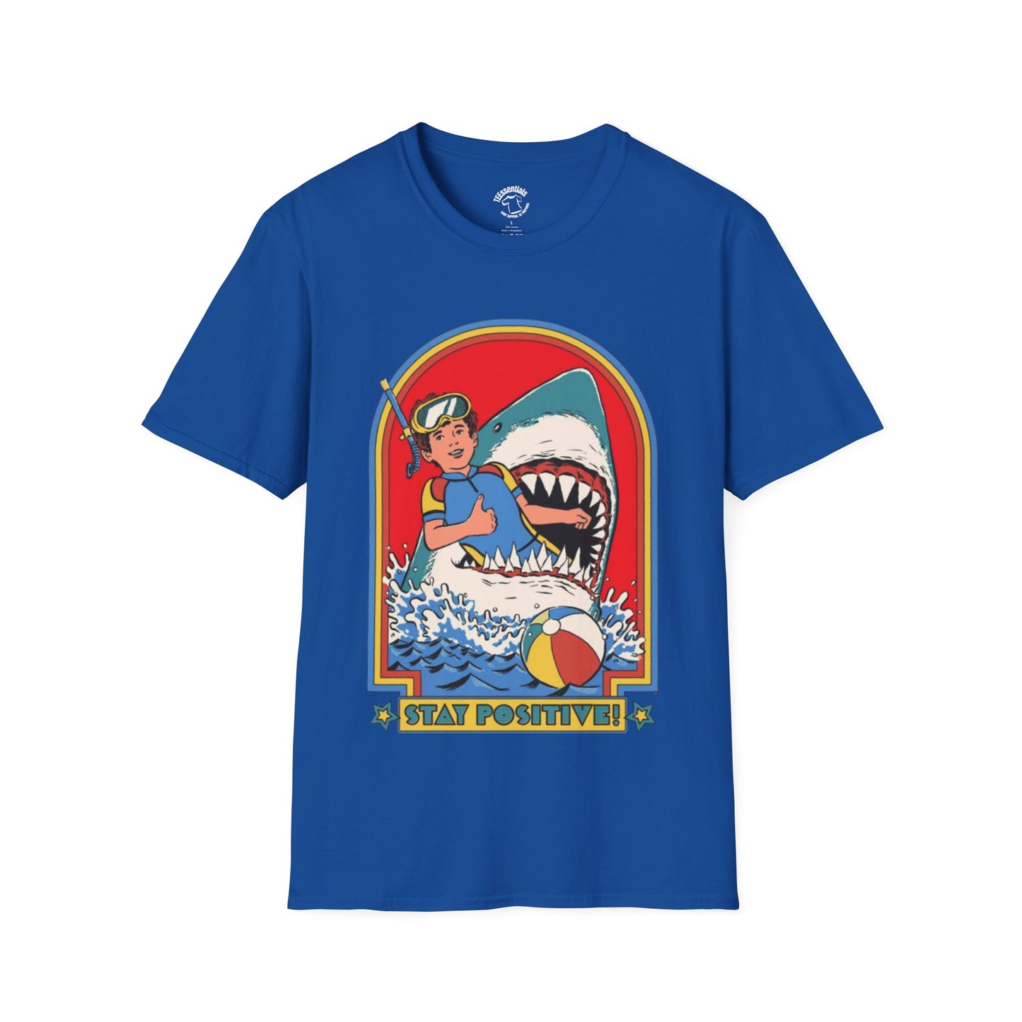 Stay Positive Shark Beach T-Shirt