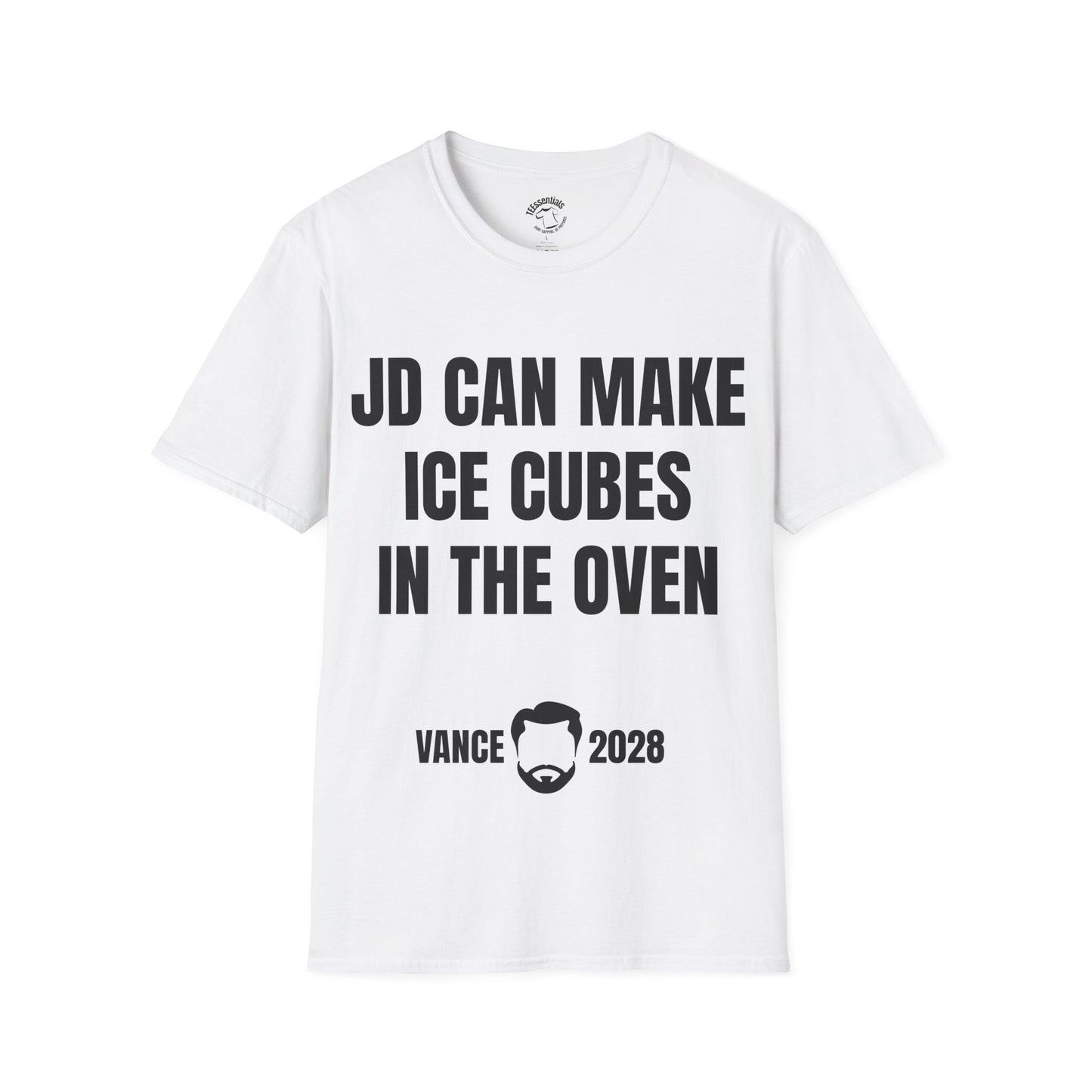T-Shirt — "JD Can Make Ice Cubes in the Oven" Vance 2028 Novelty Political Humor Tee