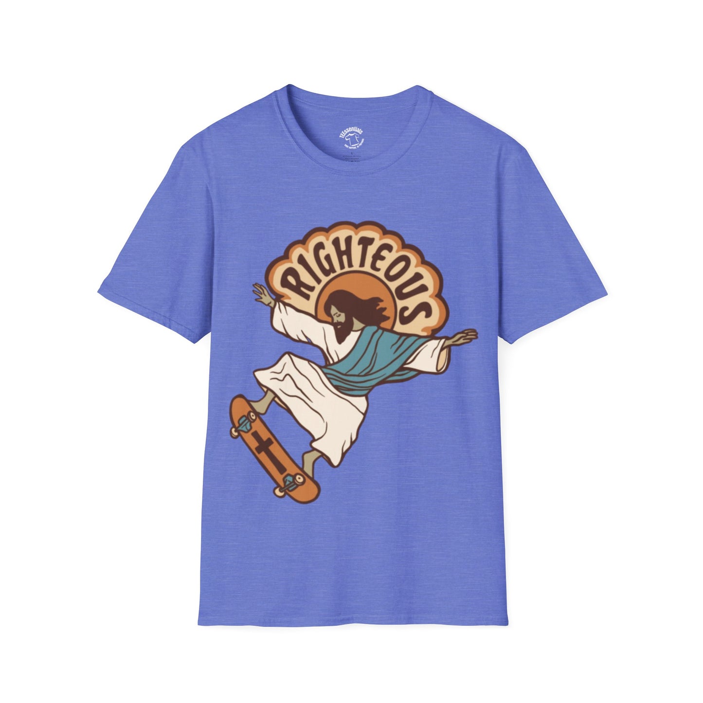 Righteous Skateboarding Jesus T-Shirt – Retro Faith Graphic Tee