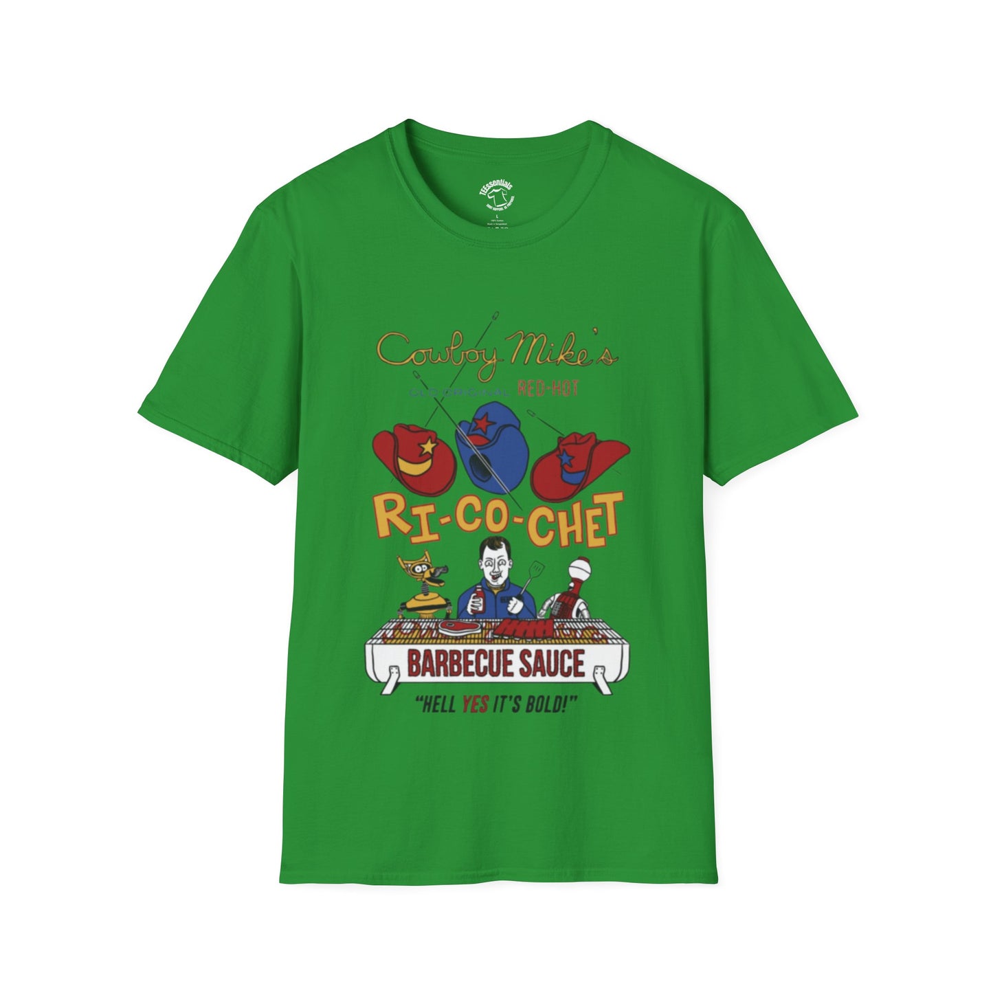 Cowboy Mike's Ri-Co-Chet Barbecue Sauce T-Shirt — Retro MST3K BBQ Graphic Tee
