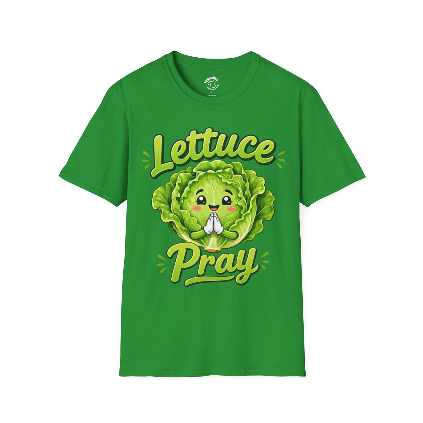 Lettuce Pray T‑Shirt — Cute Praying Lettuce Graphic Tee