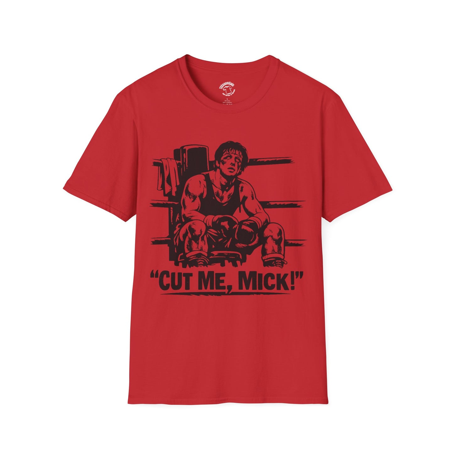 Rocky-Inspired Boxing Tee — "Cut Me, Mick!" Graphic T-Shirt
