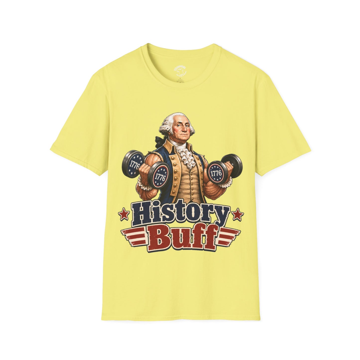 History Buff T-Shirt — George Washington Weightlifting Patriotic Tee