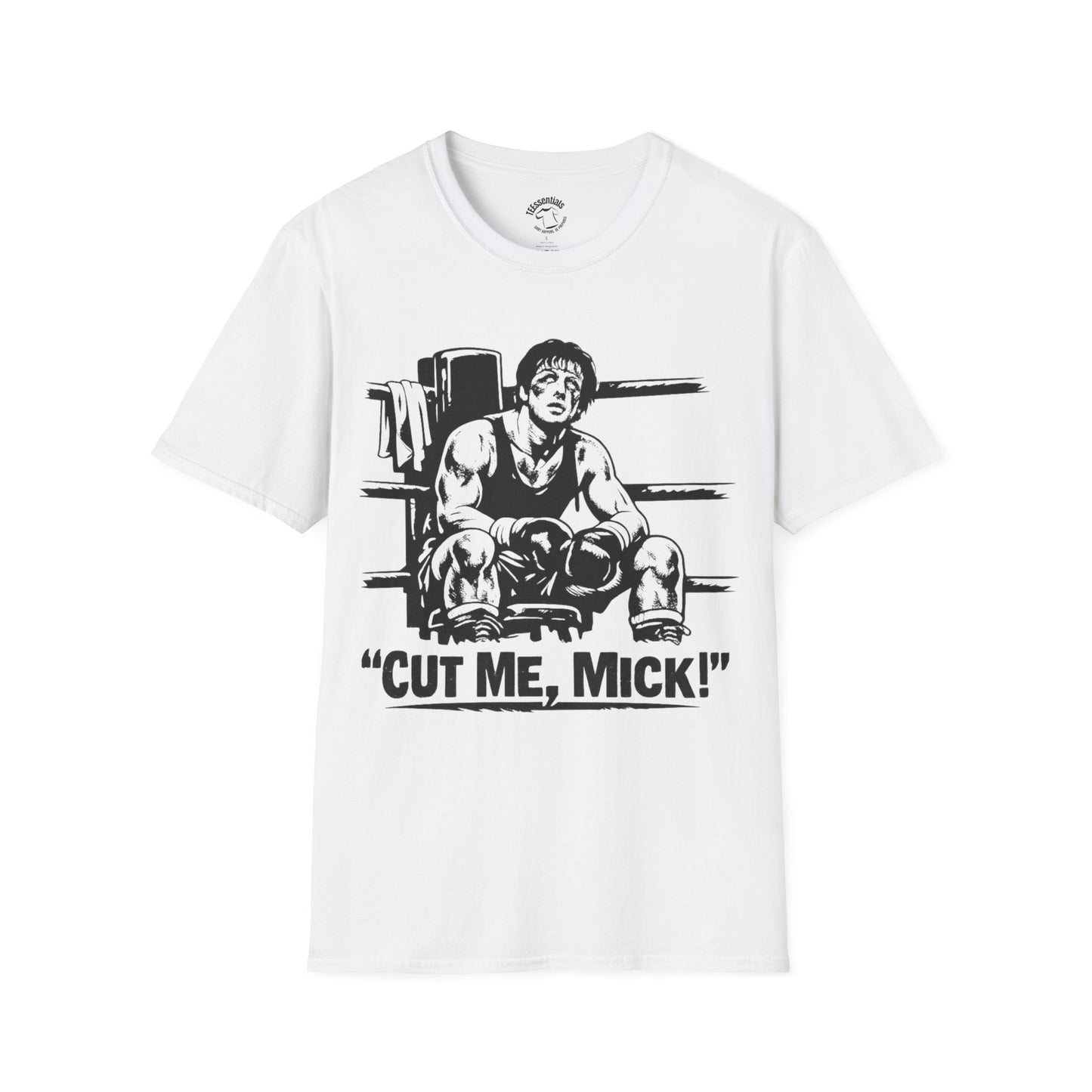 Rocky-Inspired Boxing Tee — "Cut Me, Mick!" Graphic T-Shirt