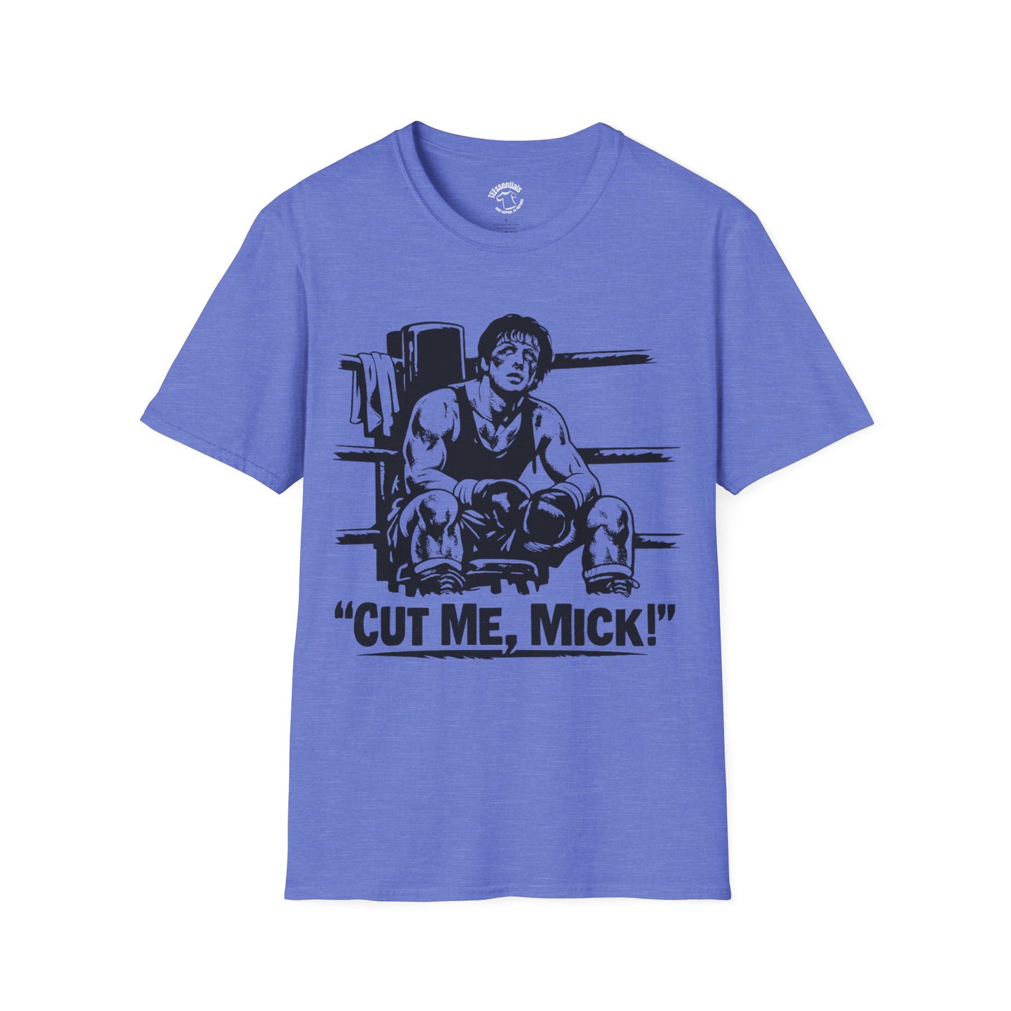 Rocky-Inspired Boxing Tee — "Cut Me, Mick!" Graphic T-Shirt