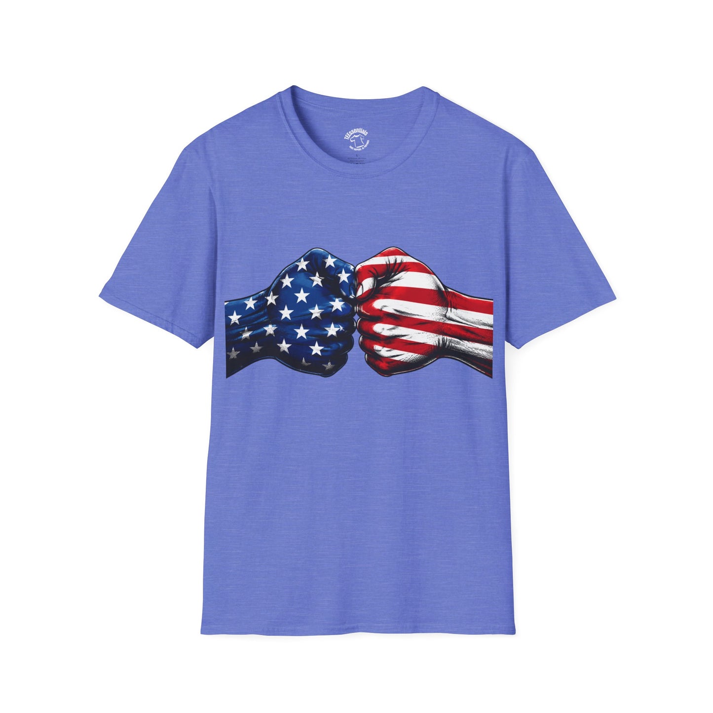 American Flag Fist Bump T-Shirt — Patriotic USA Tee