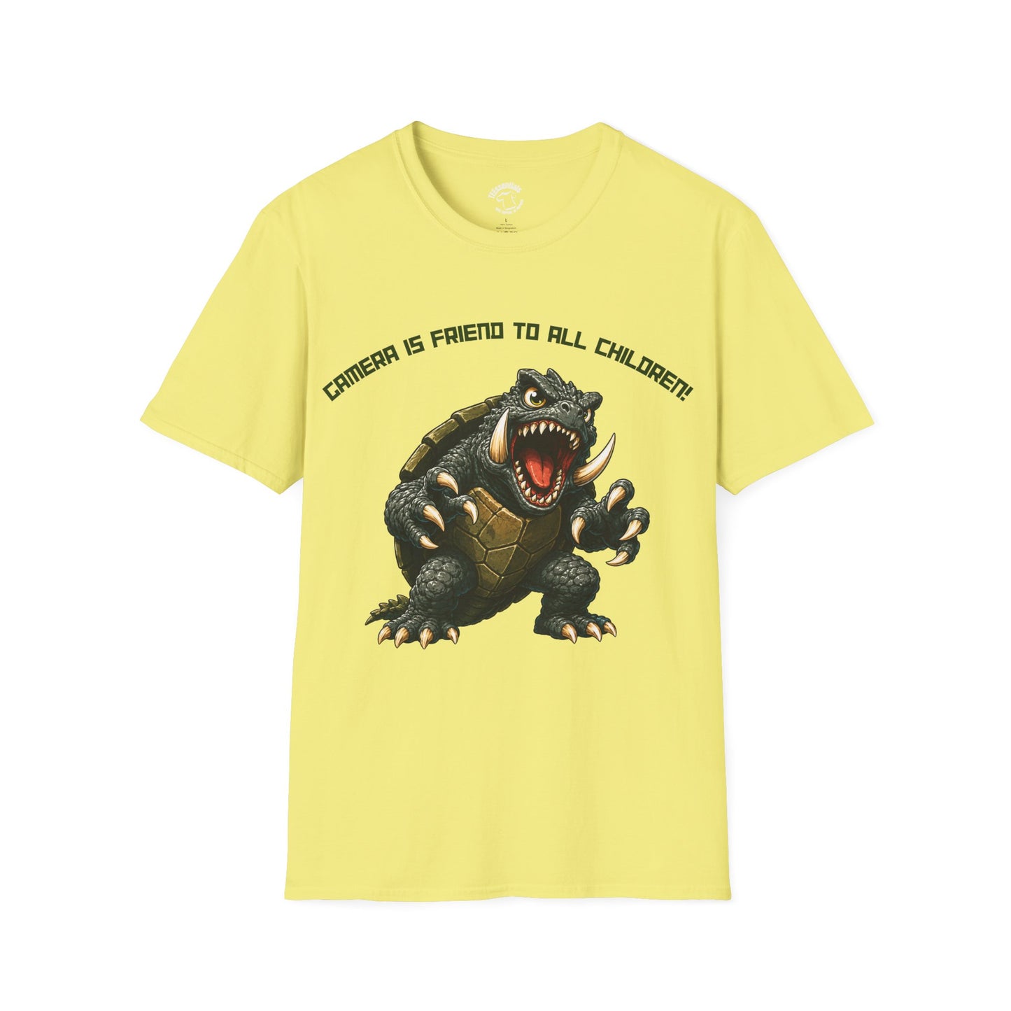 T-Shirt — 'Gamera Is Friend To All Children' Retro Monster Turtle Graphic Tee