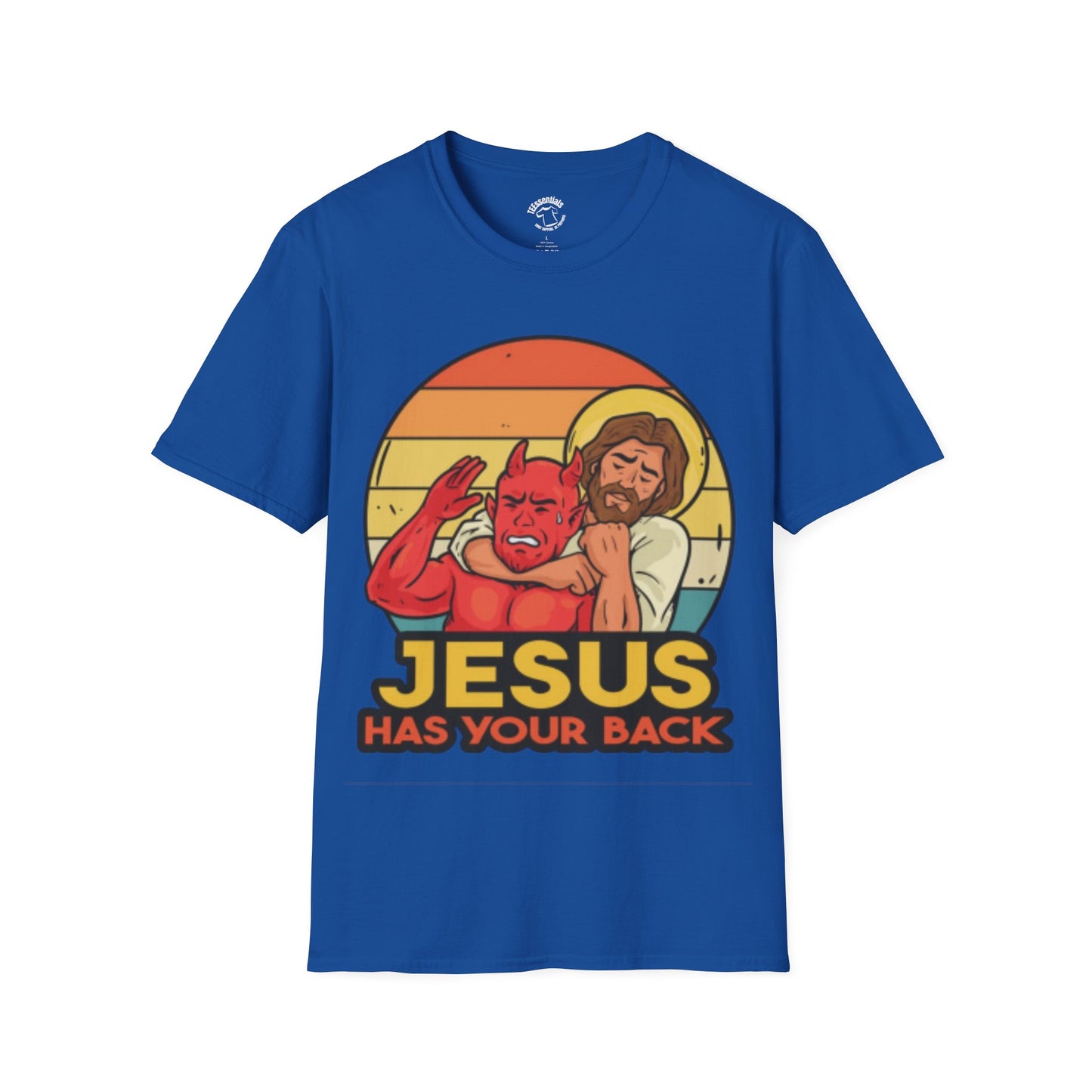Jesus Has Your Back T-Shirt — Retro Christian Faith Tee