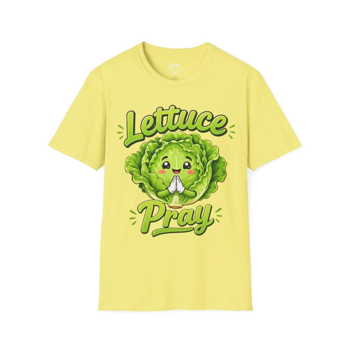 Lettuce Pray T‑Shirt — Cute Praying Lettuce Graphic Tee