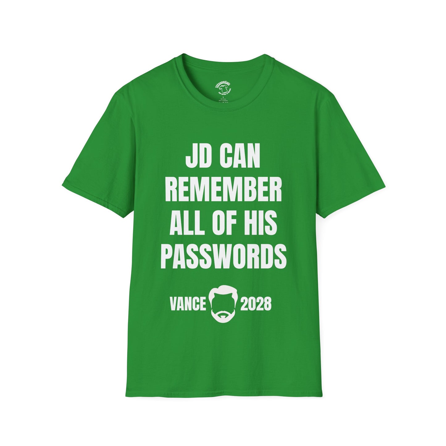 Funny Political Tee - "JD Can Remember All Of His Passwords" Vance 2028