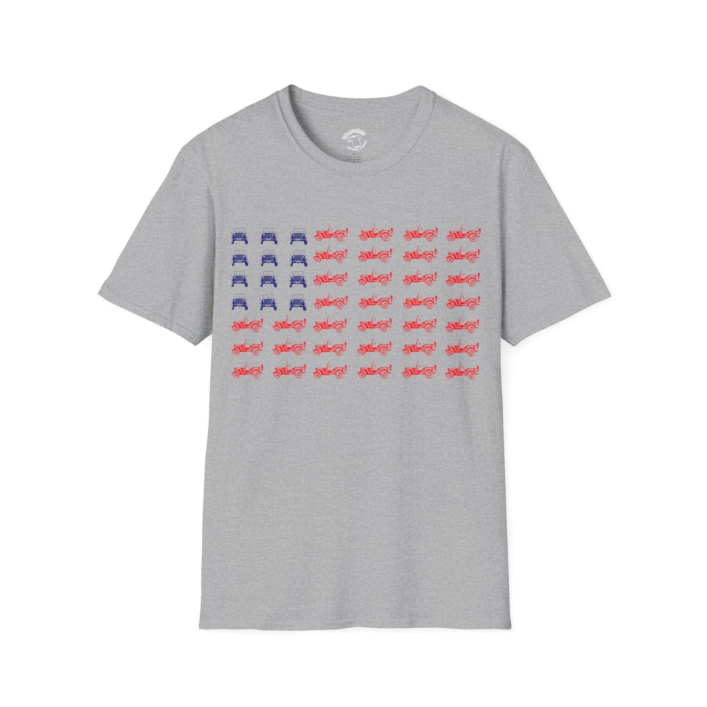 Freedom Jeep Flag T-Shirt — Retro American Jeep Design