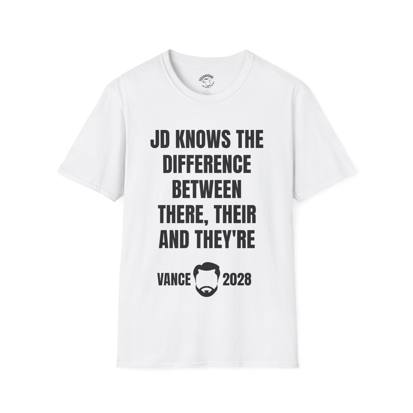 Grammar Warrior T-Shirt — "JD Knows the Difference Between There, Their and They’re" Vance 2028