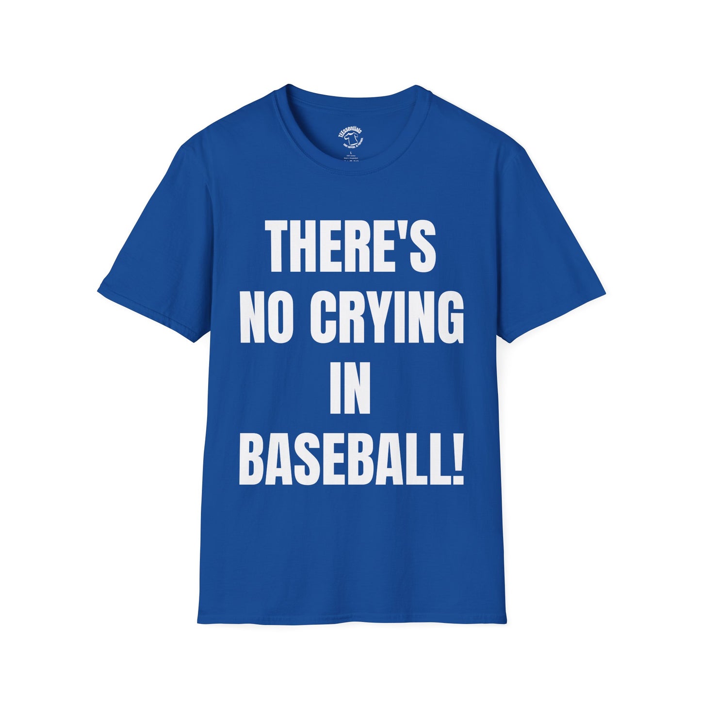 Theres No Crying in Baseball T-Shirt — Funny Baseball Movie Quote Tee