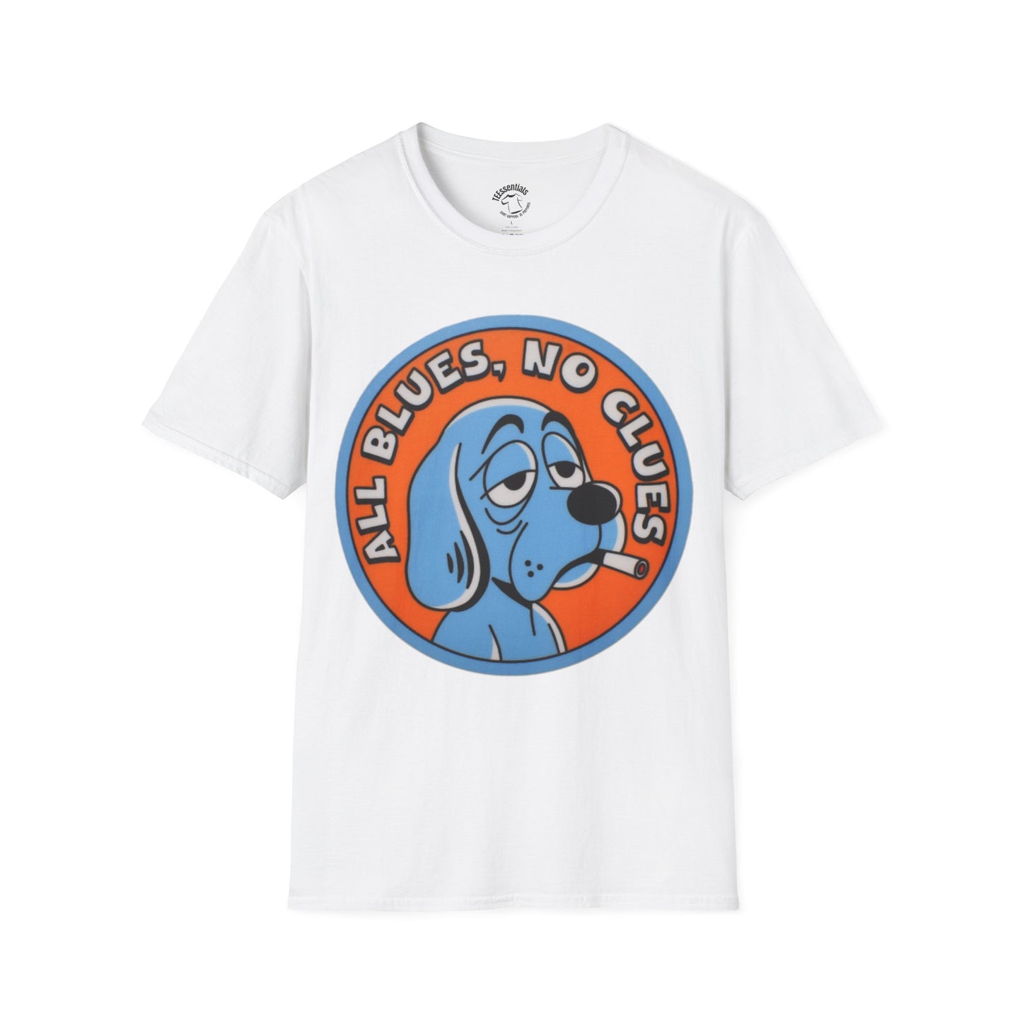 All Blues, No Clues T-Shirt — Retro Sad Puppy Graphic Tee