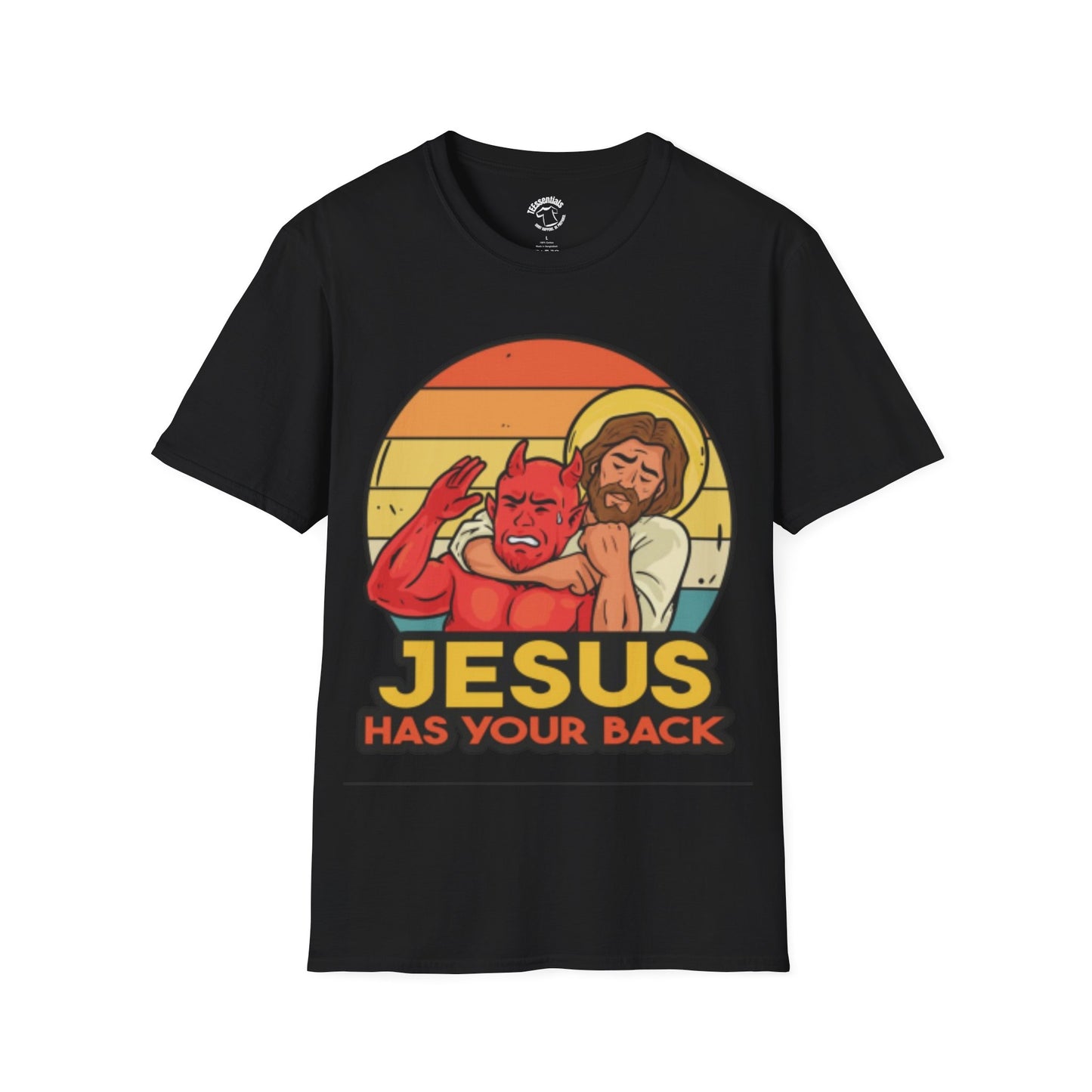 Jesus Has Your Back T-Shirt — Retro Christian Faith Tee