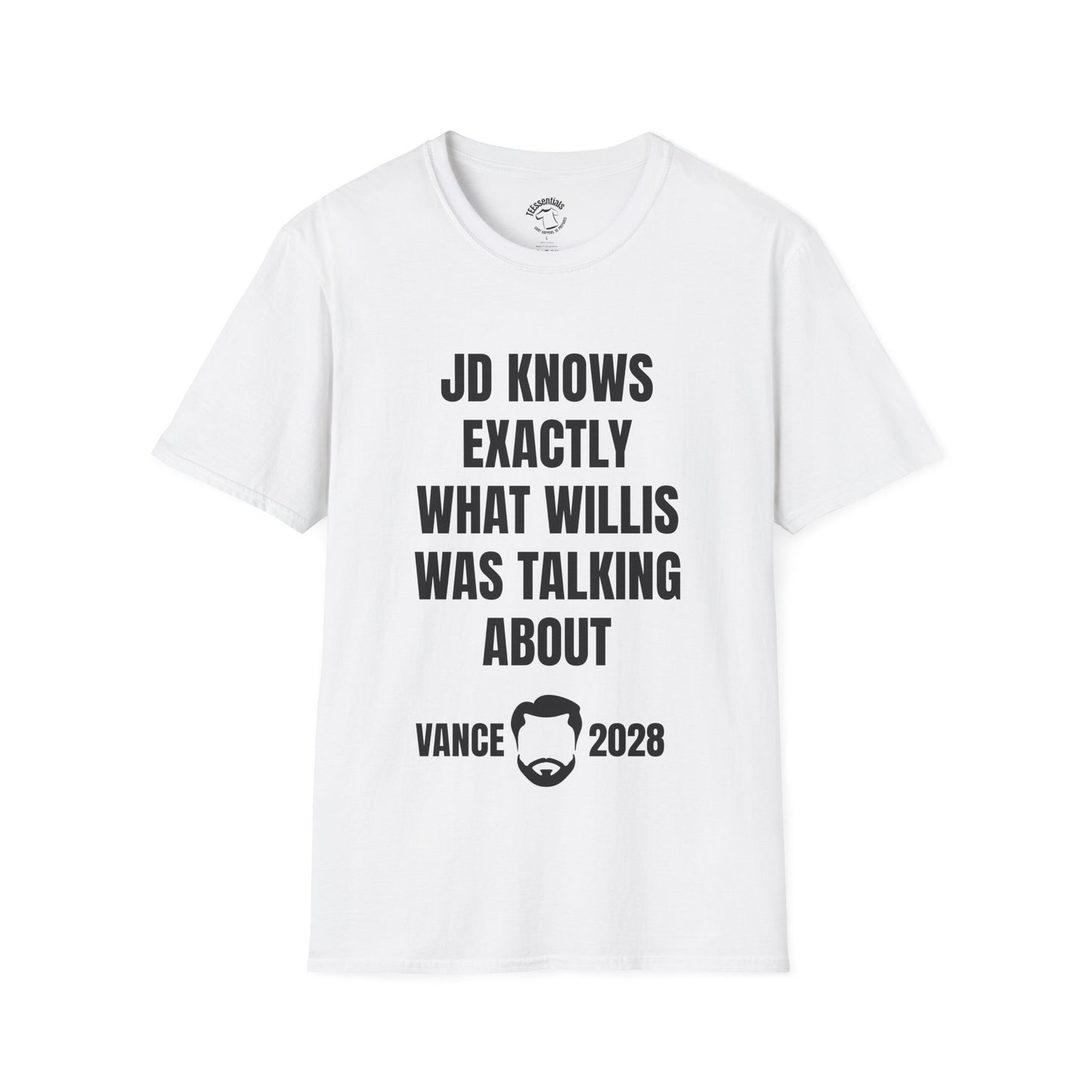 Vance 2028 T-Shirt — 'JD Knows Exactly What Willis Was Talking About' Political Campaign Tee