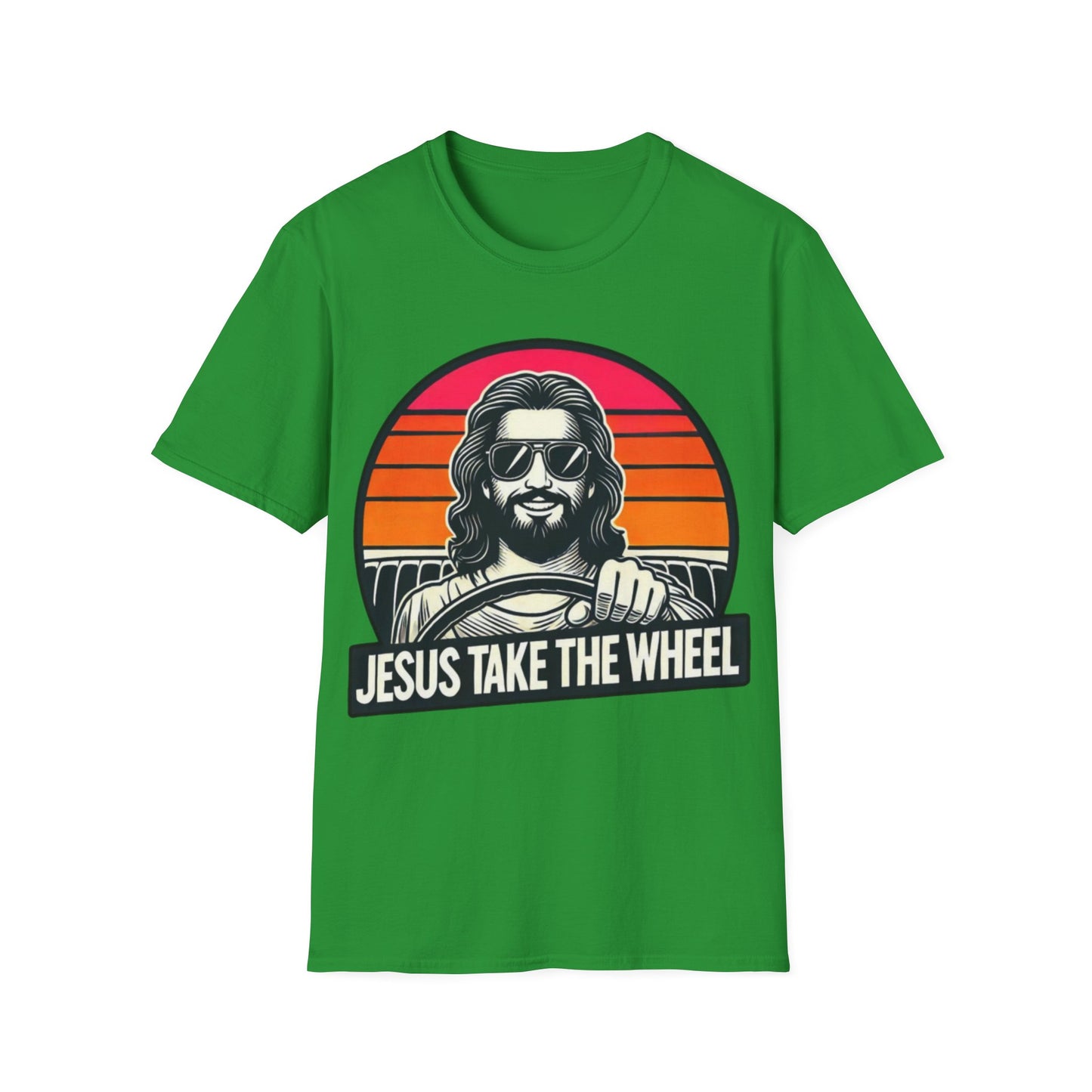 Jesus Take the Wheel T-Shirt – Retro Sunset Christian Graphic Tee