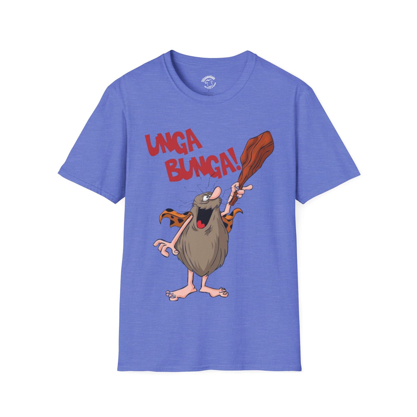 Captain Caveman Cartoon T-Shirt — "Unga Bunga!" Funny Prehistoric Graphic Tee